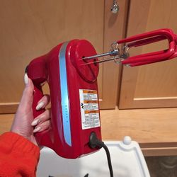 Kitchen Aid Hand Held Mixer Red  5 Speed