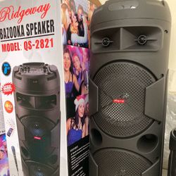 Bluetooth Speaker - Fm Radio - Double 8” Woofer 
