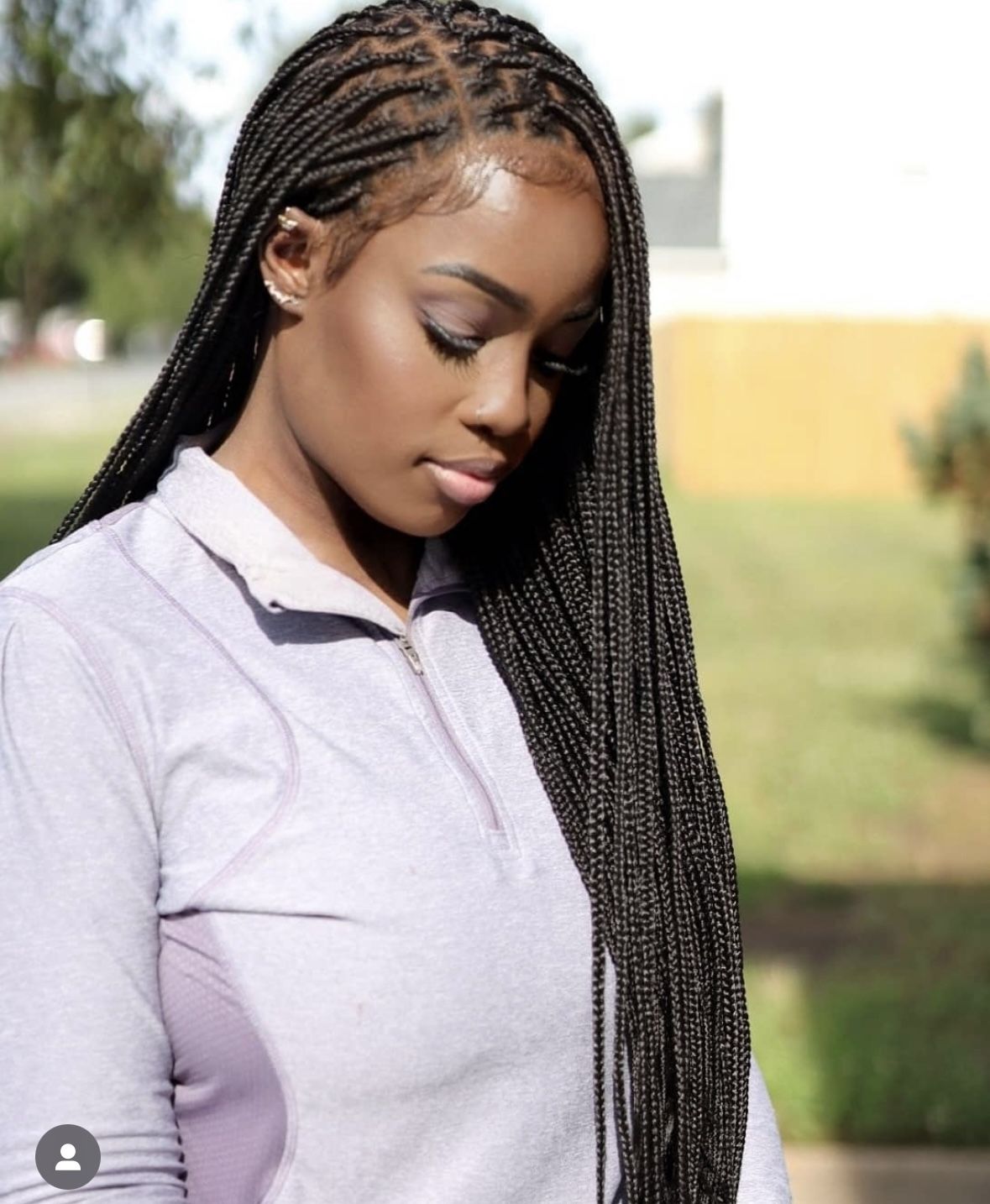 Box Braid Lace Wig ⭐️Color 1b ⭐️Human Blended 24inches,All Products : American Fashion Style Bags On Sale