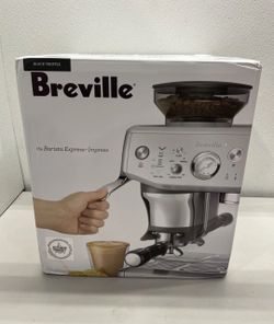 Breville the barista espresso with 15 bars of pressure milk frother integrated grinder floor model 