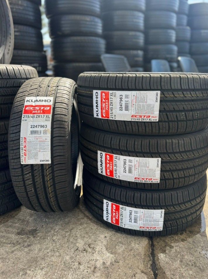 215/45R17 Kumho Set Of 4 New Tires