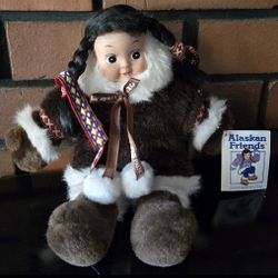 Alaskan Friends Genuine Native Style Doll Vintage New With Tags 