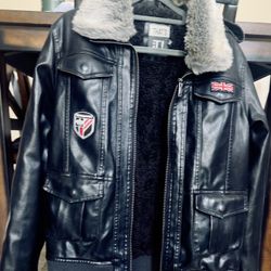 Black Leather Jacket Size S