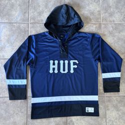HUF Hockey Jersey Hoodie Large