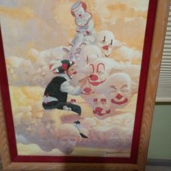 Set Of Clowns Oil Painting 