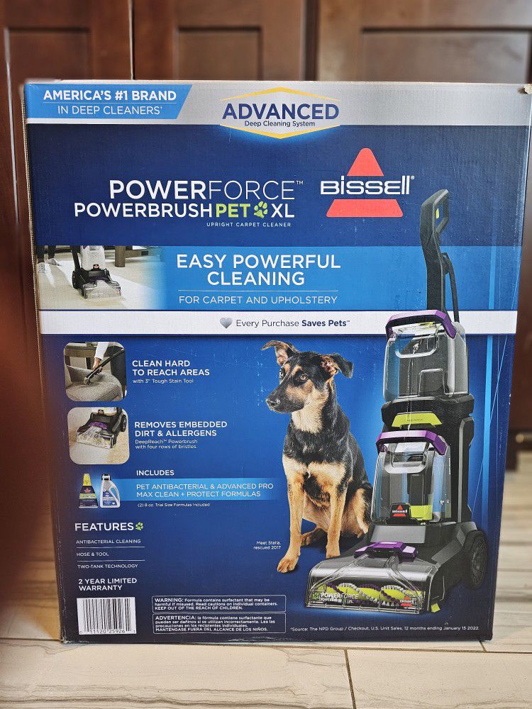 BISSELL Powerforce Powerbrush Pet XL, Upright Carpet Cleaner and Shampooer, Model 3071
