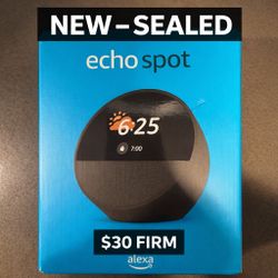 Amazon Echo Spot (NEW/SEALED) – Alexa Smart Display – $30 FIRM