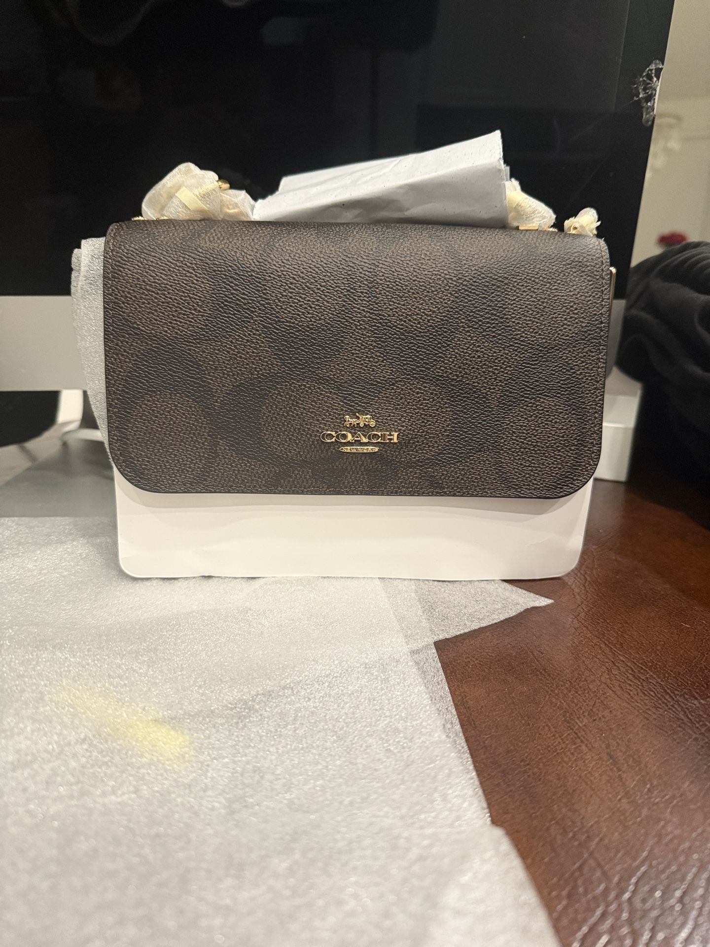 Coach Signature Brown Crossbody Bag