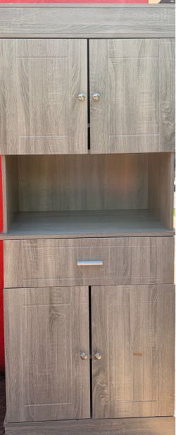 Heavy Duty Wood Grain Storage Cabinet with Doors