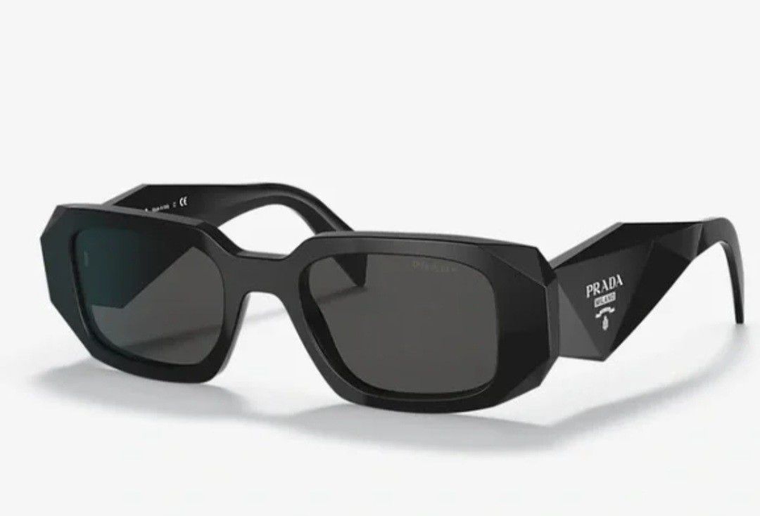 Prada Black Unisex Sunglasses 