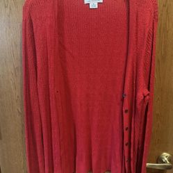 Red Cardigan - XL