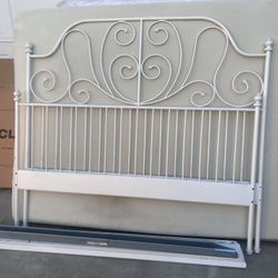 Full Size white Bed Frame, Memory Foam Mattress And box Spring