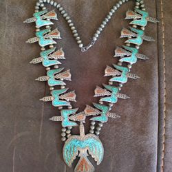 Vintage Navajo Sterling Silver Necklace 
