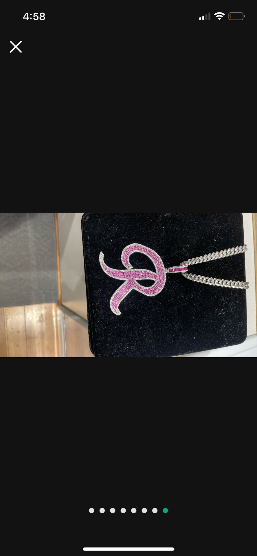 925 Silver Vvs Diamond Rubie Pendant