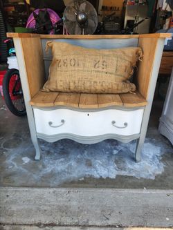 Repurposed dresser bench