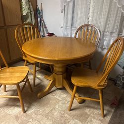 Kitchen table  4  Chairs and extension for sale