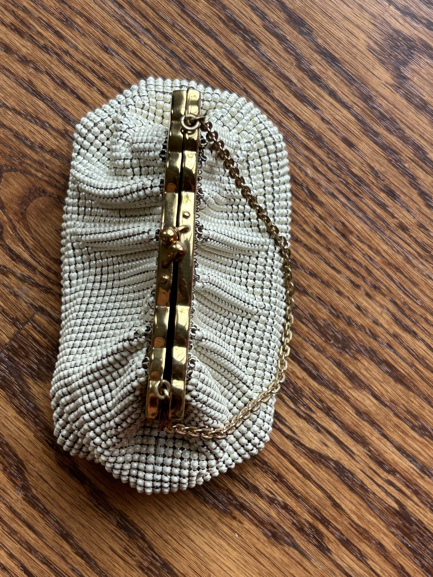 Whiting & Davis Co VTG 1940–50S Shimmering Gold Mesh Clutch Evening Bag Purse Antique