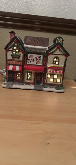 Christmas village taco place