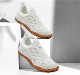 White slip on shoes