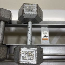 35 Pound dumbbell