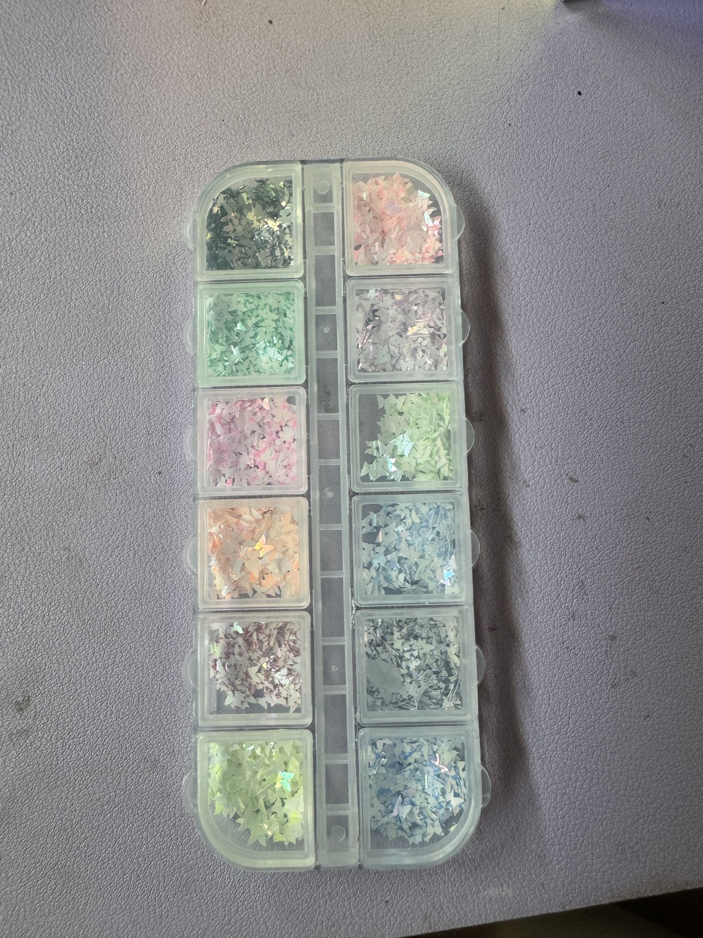 Tie Dye Butterfly Nail Gems