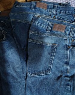 PANTALONES KIRKLAND SIGNATURE AZULES MEZCLILLA, SIZE 9 HOMBRE.