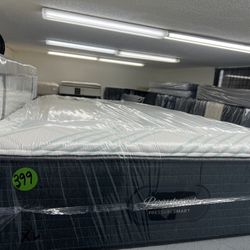 TWIN XL SIMMONS BEAUTYREST PRESSURESMART MATTRESS & BOX SPRING BED SET