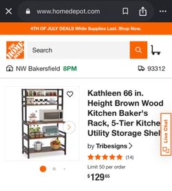 Bakers Rack 5 tier