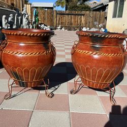 New Flower Pots Made Out Of Clay And Metal Perfect Gift 🎁 