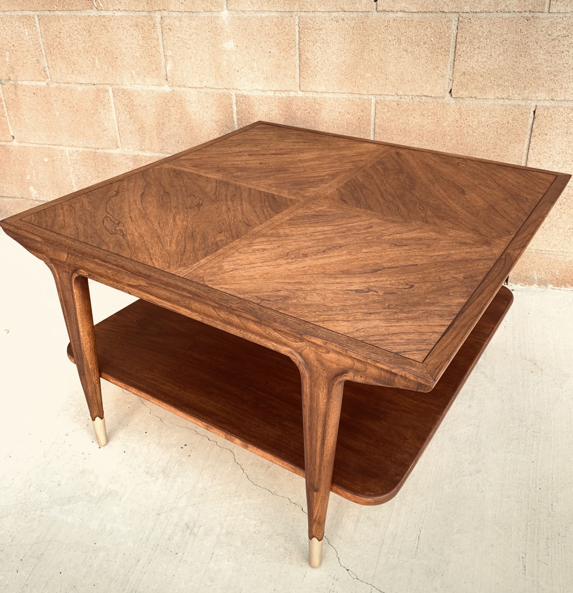 Paul mcCobb for imperial furniture coffee table drop dead wood grain mid century modern