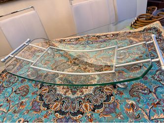 Decorative Glass and metal display dish