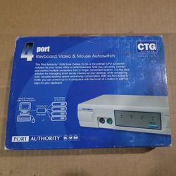 4 Port Auto KVM Switch Keyboard Video Mouse Autoswitch 