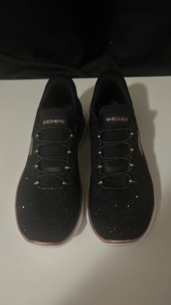 Skechers Black Rose Gold Sneakers