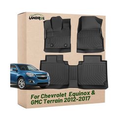 New in the box Landrol Car Floor Mats Replacement for Chevrolet Chevy Equinox 2012-2017& GMC Terrain 2012-2017 Heavy Duty TPE Liner Custom Fit All Wea