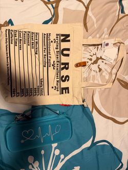 Teal Stethoscope Hard Carrying Case and nurse tote bag