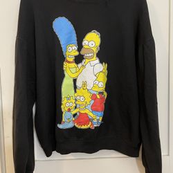 Simpsons Sweatshirt / Black / Size:  Youth X-Large 