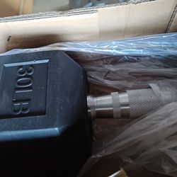 Brand New 30lb Rubber Hex Dumbbells 