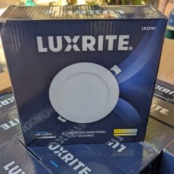 Luxrite LR 23761 6" Recessed mini panel led light  1000 lumens new in box $15 each 80 available 