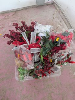 Christmas Artificial Floral Picks and Stems Lot