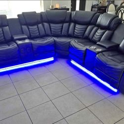 Power Recliner Sectional Sofa 
