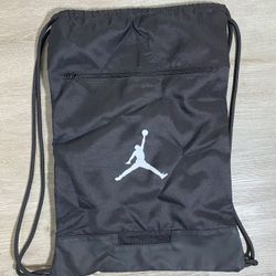 Jordan Sport Gym Sack Black With Zipper Pocket Used Excellent Condition backpack