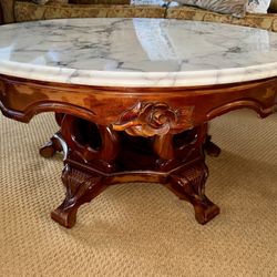 Solid Genuine Mahogany Wood Victorian Table