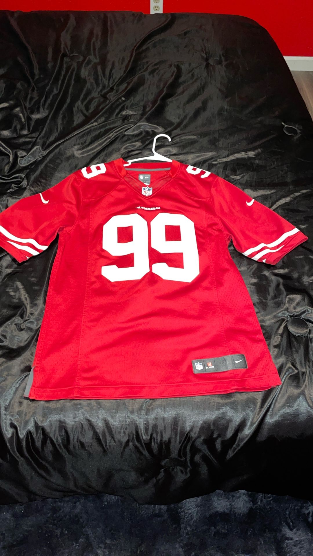 49ers Nike Jersey, Red And White Medium