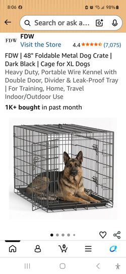 48 inch foldable XL dog crate