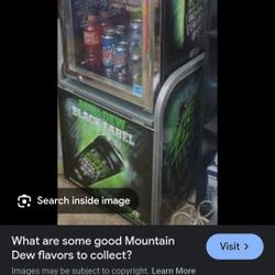 Limited Edition Moutain Dew :Black Label Mini Fride With Stand