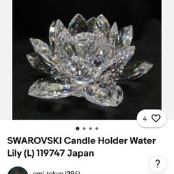Swarovski Candle Holder Water Lily