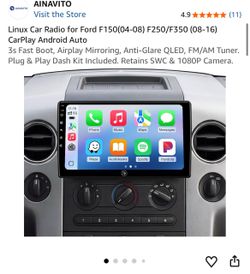 AINAVITO Linux Car Radio for Ford F150 F250 F350