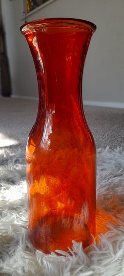 Vintage Amberina Glass Vase