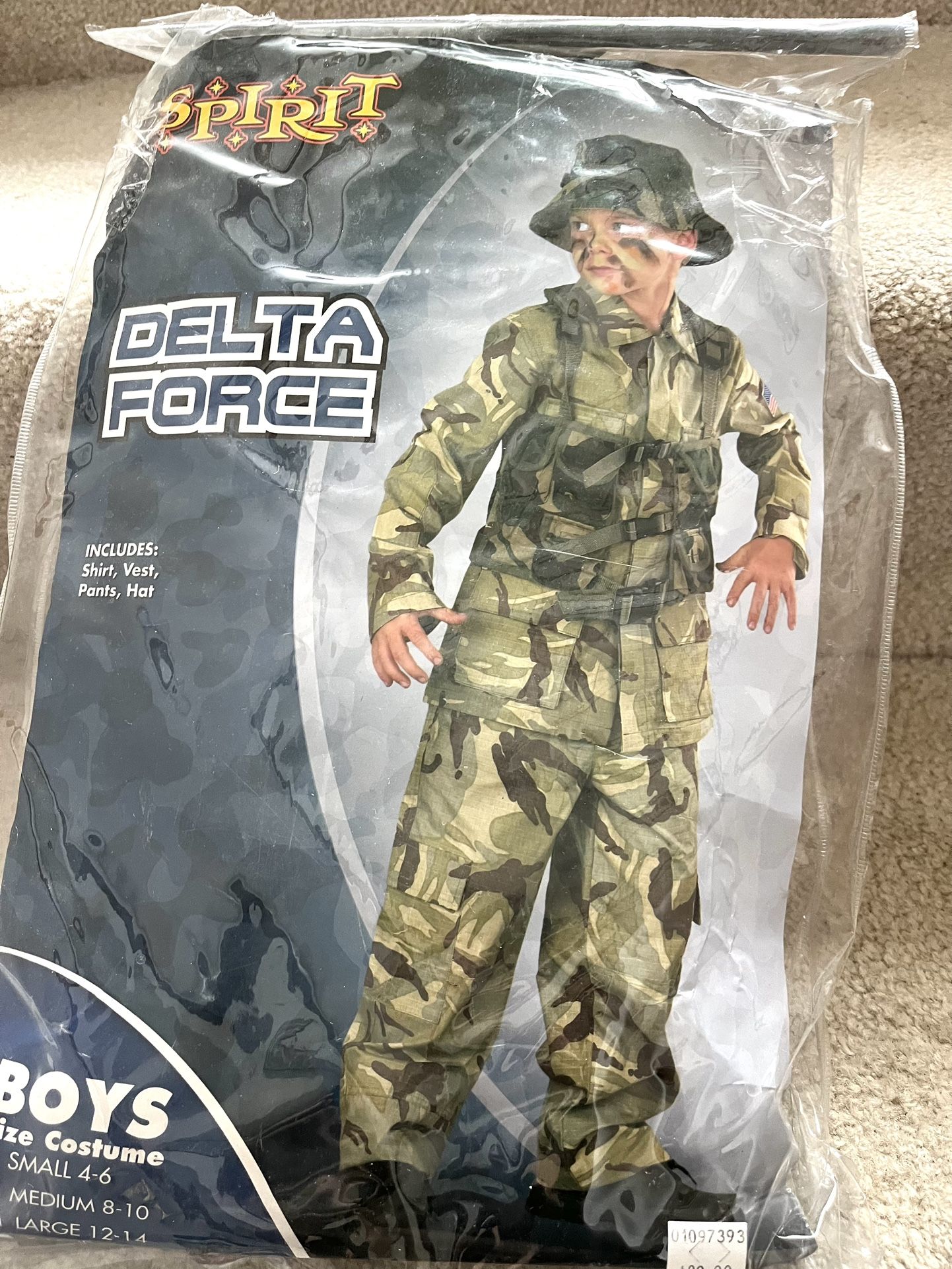New Delta Force Halloween Minion Costume Dress-Up Size XL Kids Or Adult Small