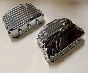 Finned Dishpan Rocker Cover (Chromed)